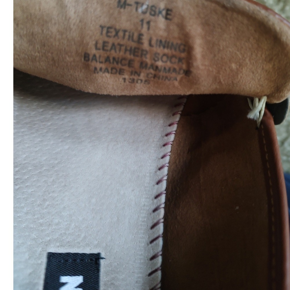 Steve Madden M-TUSKE Mens 11 Tan Bit Loafer Driving Shoes Square Toe Slip On‎